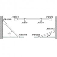 Reinforcement Bar 360 Degree Glass Clamp - Polished Chrome
