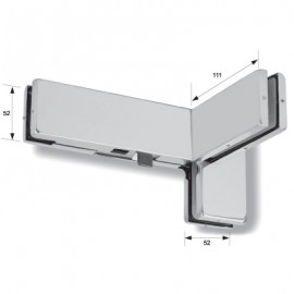 Corner Transom Strike Box With Stopper & Fin - Left - Satin