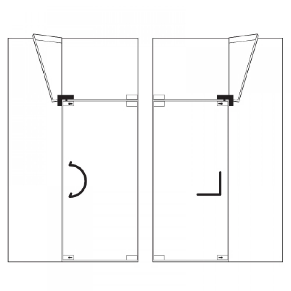 Corner Transom Strike Box With Stopper & Fin - Left - Satin