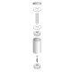 Chrome Standoff/Sign Fixing 38mm H x 19mm Dia