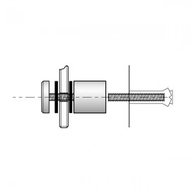 Chrome Standoff/Sign Fixing 152mm H x 30mm Dia