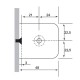 Wall Mount Fixed Panel Glass Clamp _ Satin Chrome