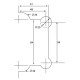 Wall Mount Shower Hinge - Polished Chrome