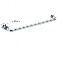 450mm Towel Bar 19mm Dia. With Knob Polished Chrome