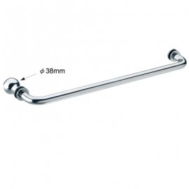 450mm Towel Bar 19mm Dia. With Knob Satin Chrome