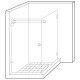 Wall to Glass Reinforcement Bar Kit - Polished Chrome