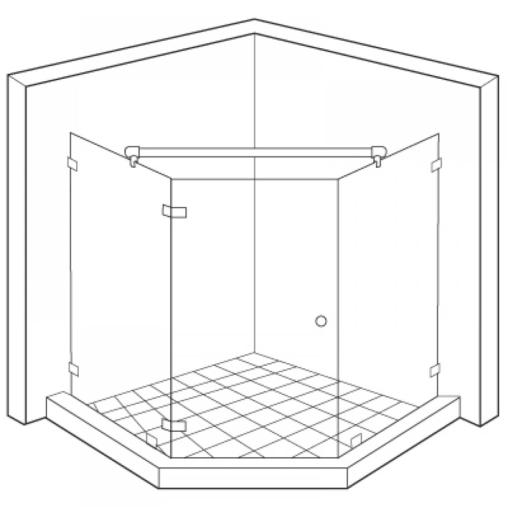 1224mm 360 Degree Glass To Glass Reinforcement Bar Kit - SC