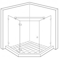 1224mm 360 Degree Glass To Glass Reinforcement Bar Kit - SC