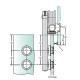 Sliding Door Rail Holder To Glass - Countersunk Type