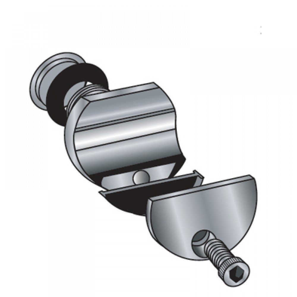 Sliding Door Rail Holder To Glass - Countersunk Type