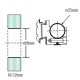 Sliding Door Rail Holder To Glass - Flat Hole