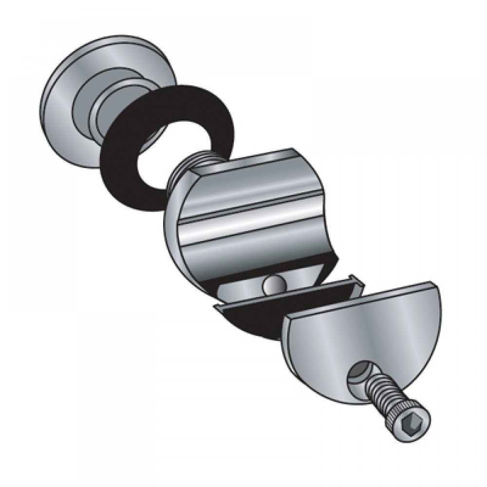 Sliding Door Rail Holder To Glass - Flat Hole