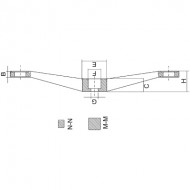 304 SSThree Way Spider Bracket With Glass Bolts