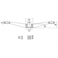304 SS Two Way Spider Bracket With Glass Bolts