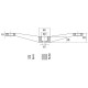 304 SS Two Way Spider Bracket With Glass Bolts