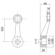 304 SS One Way Spider Bracket With Glass Bolt