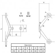 304 SS Two Way Spider Bracket With Glass Bolts