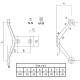 304 SS Two Way Spider Bracket With Glass Bolts