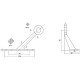 304 SS One Way Spider Bracket - Right - Inc. Glass Bolts