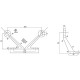 304 SS Two Way Spider Bracket With Glass Bolts