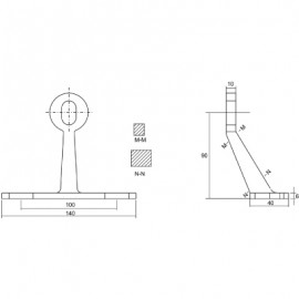 304 SS One Way Spider Bracket With Glass Bolts