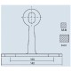 316 SS Two Way Spider Bracket 180 Deg With Glass Bolts